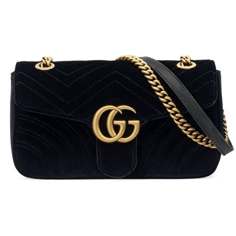 gucci black velvet marmont bag.